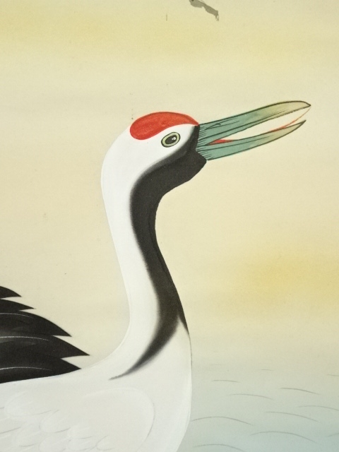 道具 ] - 道具 湖人筆 松竹梅鶴亀 肉筆絹本掛軸（保護箱） | ネット